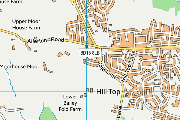 BD15 8LB map - OS VectorMap District (Ordnance Survey)