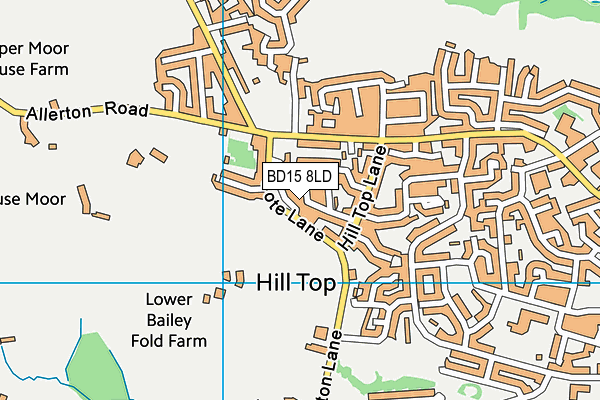 BD15 8LD map - OS VectorMap District (Ordnance Survey)