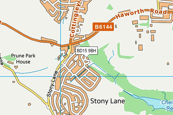 BD15 9BH map - OS VectorMap District (Ordnance Survey)