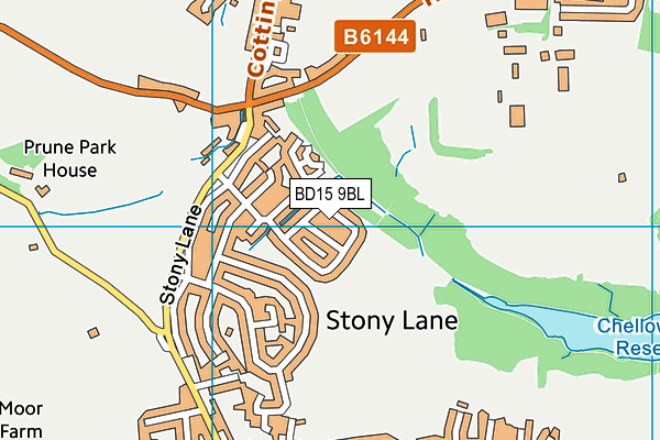 BD15 9BL map - OS VectorMap District (Ordnance Survey)