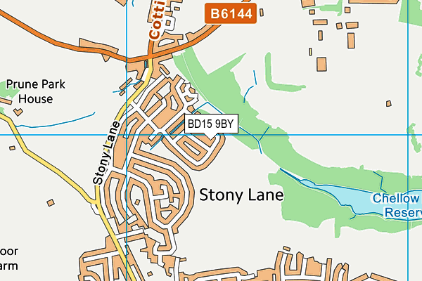 BD15 9BY map - OS VectorMap District (Ordnance Survey)