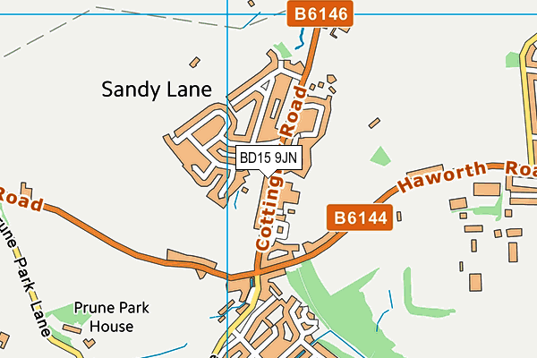 BD15 9JN map - OS VectorMap District (Ordnance Survey)