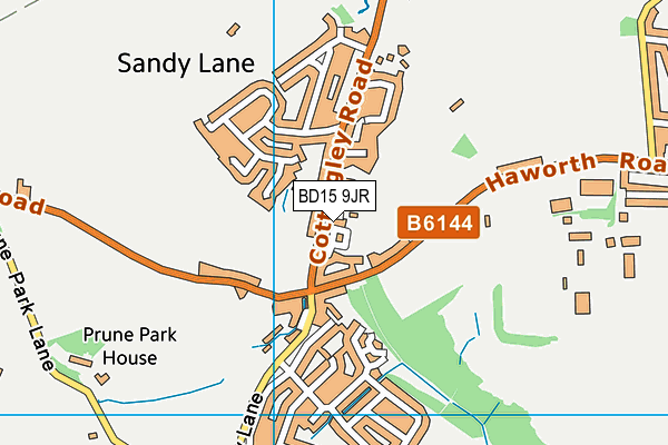 BD15 9JR map - OS VectorMap District (Ordnance Survey)