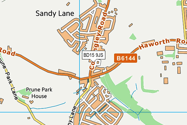 BD15 9JS map - OS VectorMap District (Ordnance Survey)