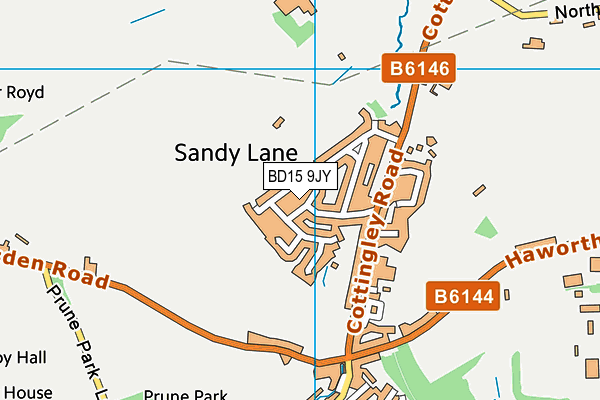 BD15 9JY map - OS VectorMap District (Ordnance Survey)