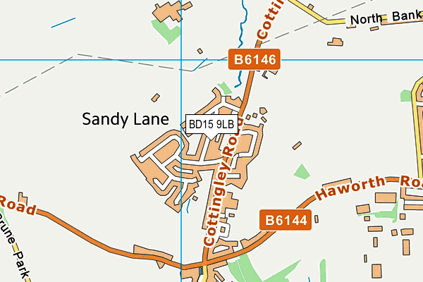 BD15 9LB map - OS VectorMap District (Ordnance Survey)