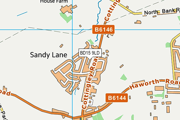 BD15 9LD map - OS VectorMap District (Ordnance Survey)