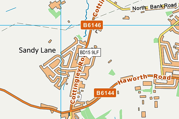 BD15 9LF map - OS VectorMap District (Ordnance Survey)