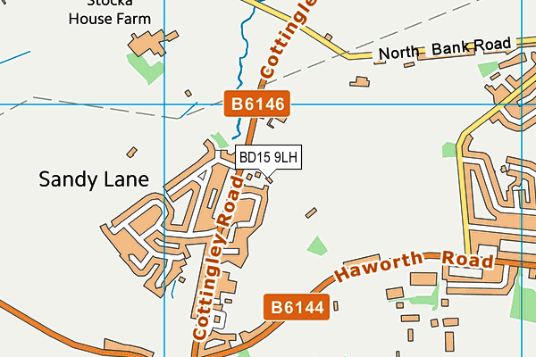 BD15 9LH map - OS VectorMap District (Ordnance Survey)