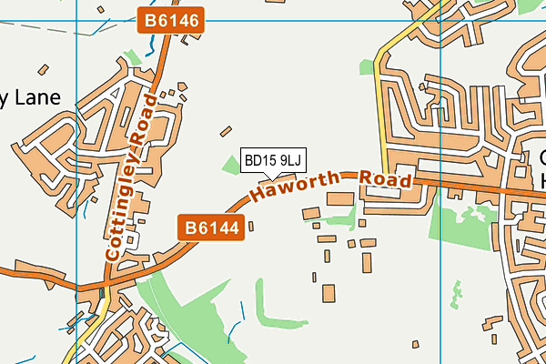 BD15 9LJ map - OS VectorMap District (Ordnance Survey)