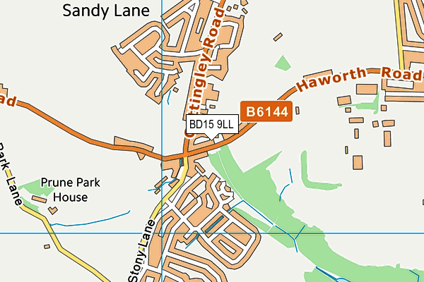 BD15 9LL map - OS VectorMap District (Ordnance Survey)