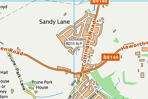 BD15 9LP map - OS VectorMap District (Ordnance Survey)