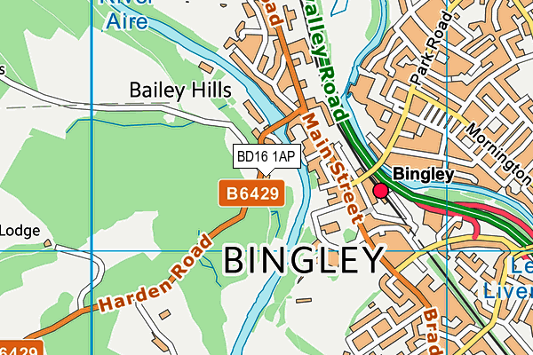 BD16 1AP map - OS VectorMap District (Ordnance Survey)