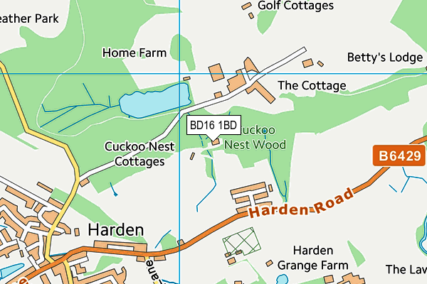 BD16 1BD map - OS VectorMap District (Ordnance Survey)