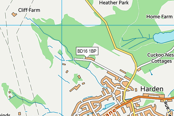 BD16 1BP map - OS VectorMap District (Ordnance Survey)