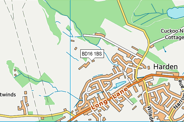 BD16 1BS map - OS VectorMap District (Ordnance Survey)