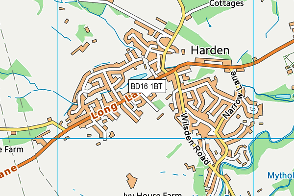 BD16 1BT map - OS VectorMap District (Ordnance Survey)