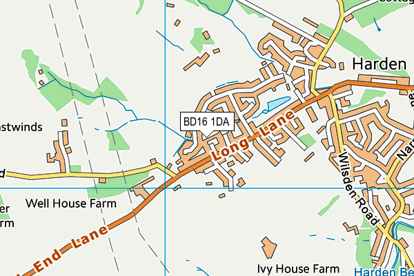 BD16 1DA map - OS VectorMap District (Ordnance Survey)