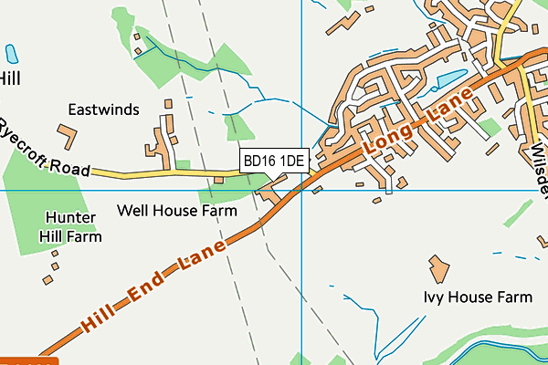BD16 1DE map - OS VectorMap District (Ordnance Survey)