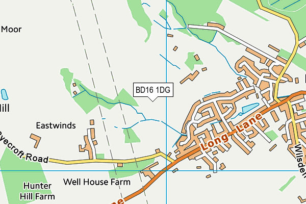 BD16 1DG map - OS VectorMap District (Ordnance Survey)