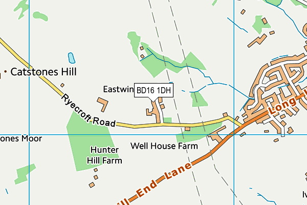 BD16 1DH map - OS VectorMap District (Ordnance Survey)
