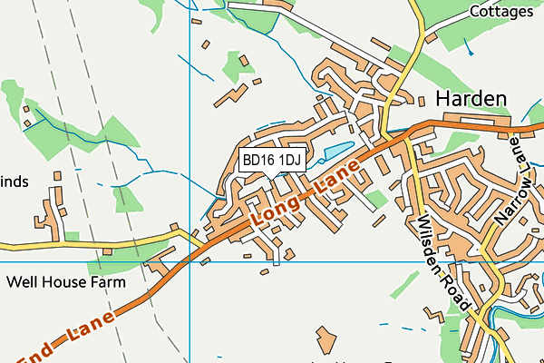 BD16 1DJ map - OS VectorMap District (Ordnance Survey)