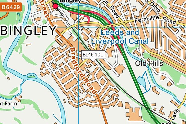 BD16 1DL map - OS VectorMap District (Ordnance Survey)