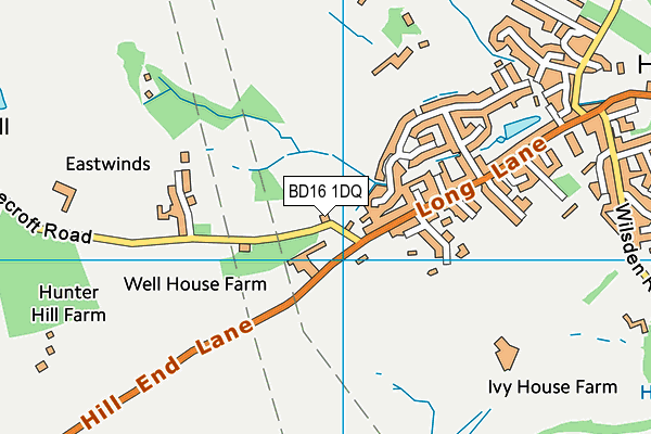 BD16 1DQ map - OS VectorMap District (Ordnance Survey)