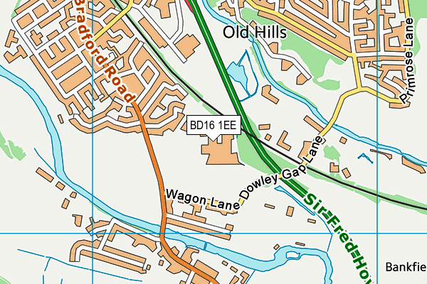 Hazelbeck School map (BD16 1EE) - OS VectorMap District (Ordnance Survey)