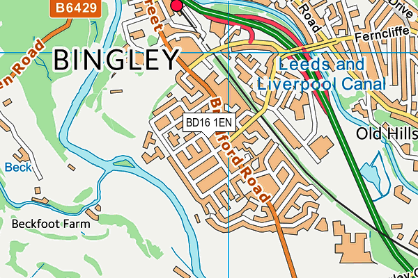 BD16 1EN map - OS VectorMap District (Ordnance Survey)