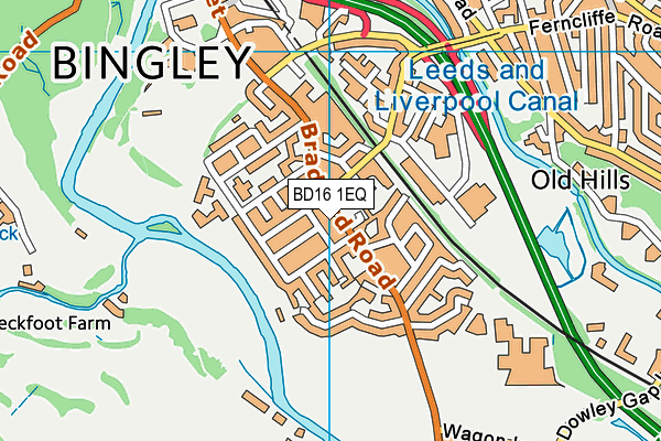 BD16 1EQ map - OS VectorMap District (Ordnance Survey)