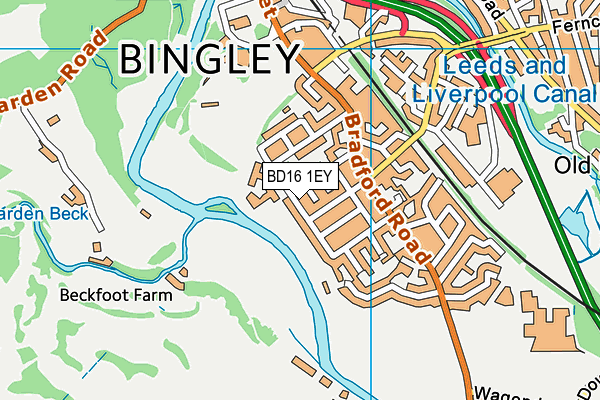 BD16 1EY map - OS VectorMap District (Ordnance Survey)