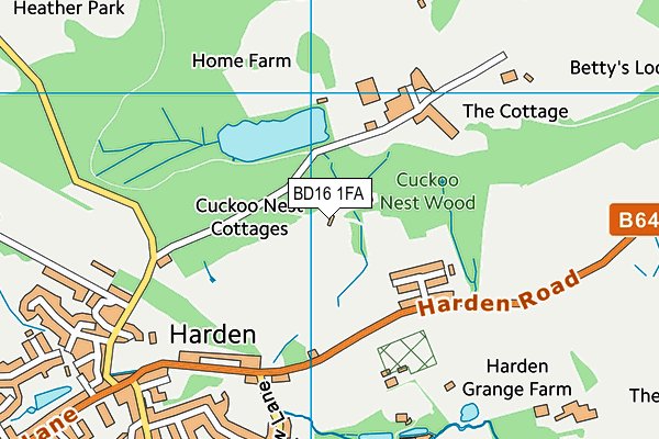 BD16 1FA map - OS VectorMap District (Ordnance Survey)