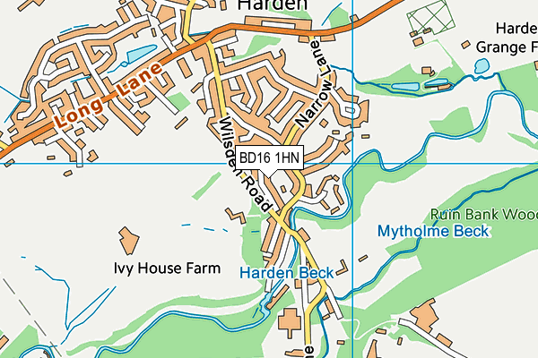 BD16 1HN map - OS VectorMap District (Ordnance Survey)