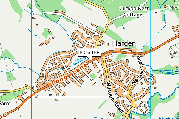 BD16 1HP map - OS VectorMap District (Ordnance Survey)