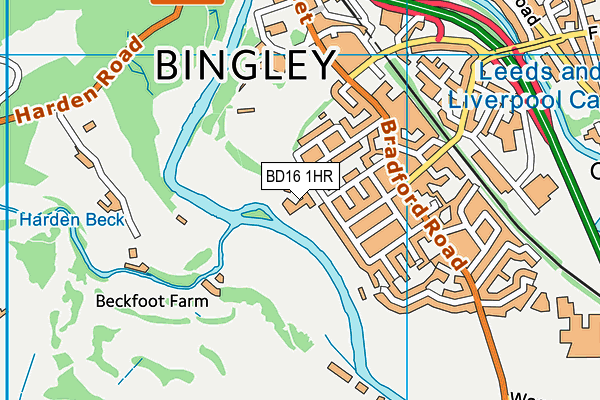 BD16 1HR map - OS VectorMap District (Ordnance Survey)