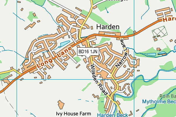 BD16 1JN map - OS VectorMap District (Ordnance Survey)