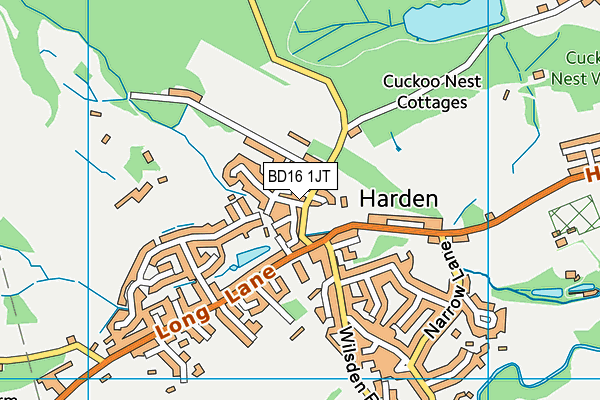 BD16 1JT map - OS VectorMap District (Ordnance Survey)