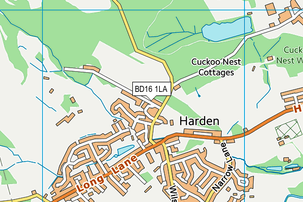 BD16 1LA map - OS VectorMap District (Ordnance Survey)