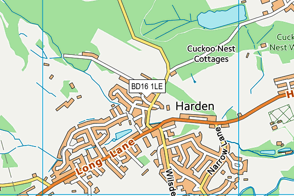 BD16 1LE map - OS VectorMap District (Ordnance Survey)