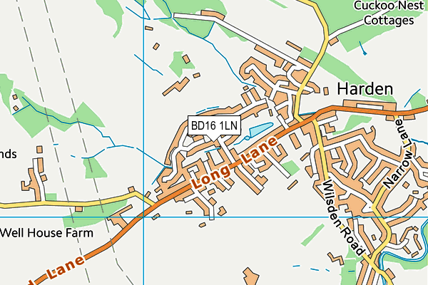 BD16 1LN map - OS VectorMap District (Ordnance Survey)
