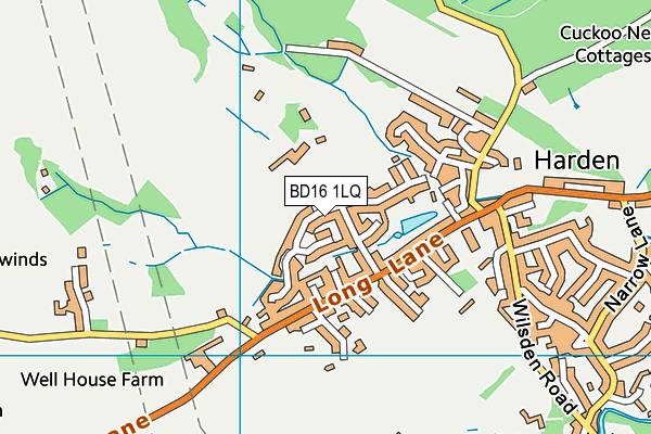 BD16 1LQ map - OS VectorMap District (Ordnance Survey)
