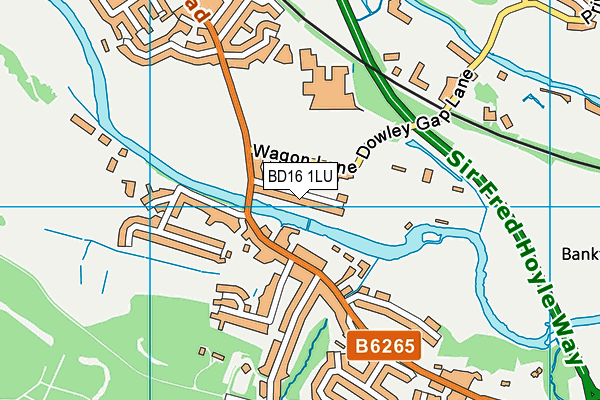 BD16 1LU map - OS VectorMap District (Ordnance Survey)