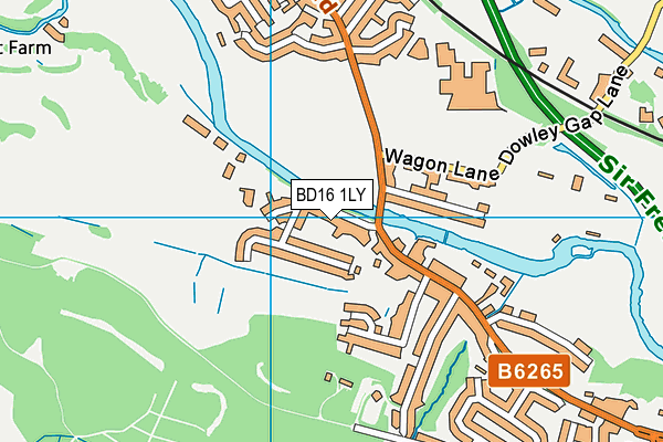 BD16 1LY map - OS VectorMap District (Ordnance Survey)