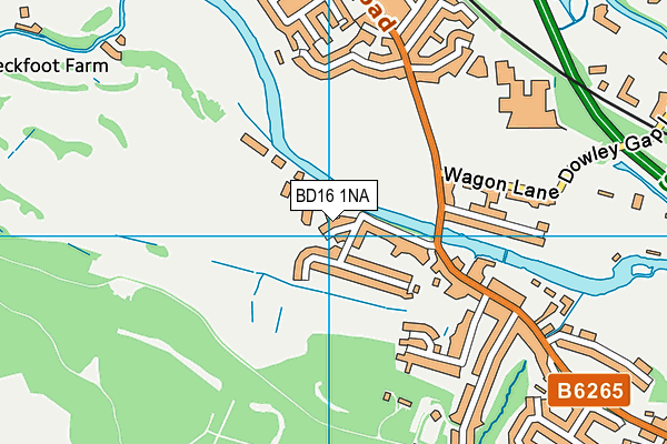 BD16 1NA map - OS VectorMap District (Ordnance Survey)