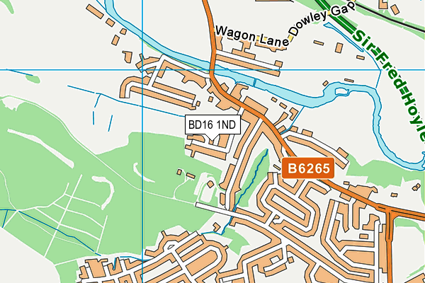 BD16 1ND map - OS VectorMap District (Ordnance Survey)