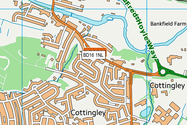 BD16 1NL map - OS VectorMap District (Ordnance Survey)