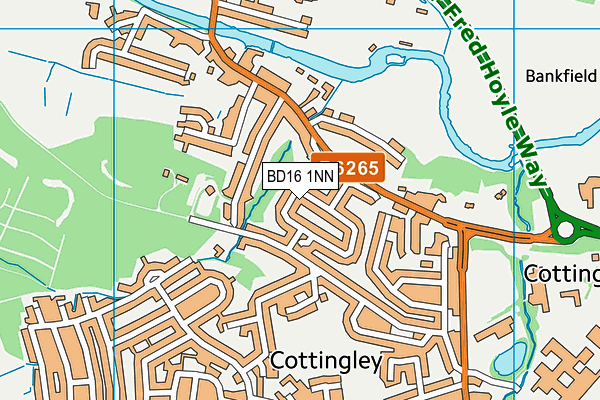 BD16 1NN map - OS VectorMap District (Ordnance Survey)