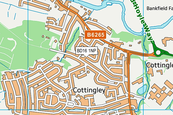 BD16 1NP map - OS VectorMap District (Ordnance Survey)