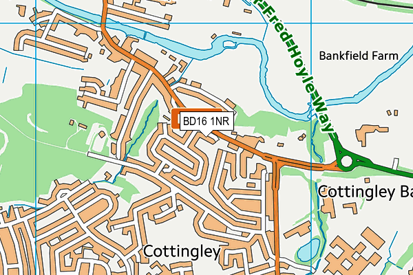 BD16 1NR map - OS VectorMap District (Ordnance Survey)